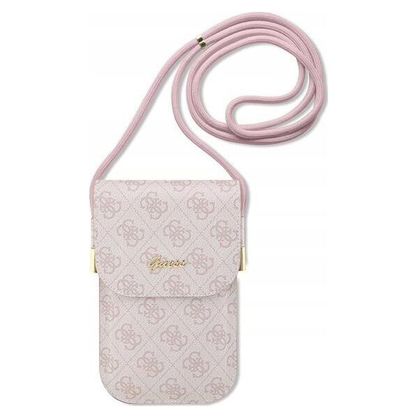 Guess Guess 4G Metal Script Logo - Torebka crossbody na telefon (różowy)