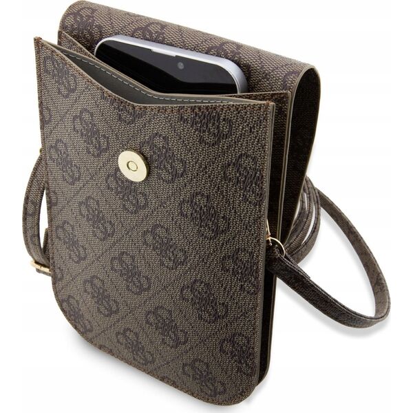 Guess Guess 4G Stripes - Torebka crossbody na telefon (brązowy)