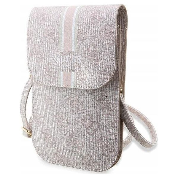 Guess Guess 4G Stripes - Torebka crossbody na telefon (różowy)