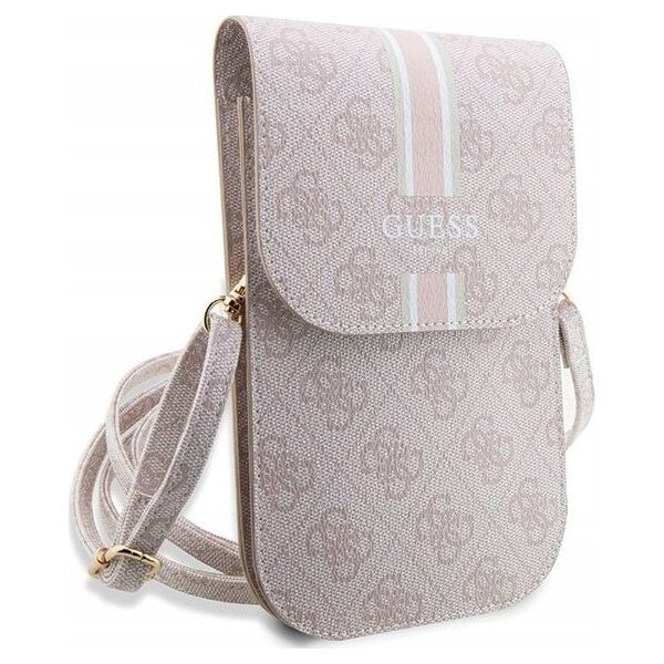 Guess Guess 4G Stripes - Torebka crossbody na telefon (różowy)