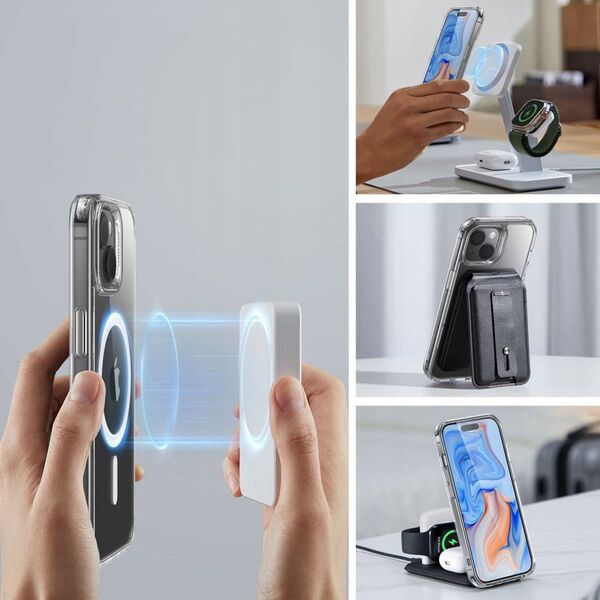 ESR Etui ESR Classic Hybrid Halolock z MagSafe na iPhone 15 - przezroczyste