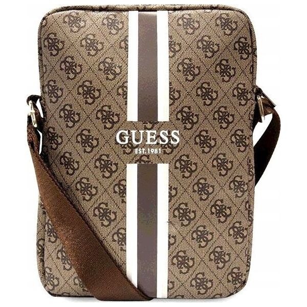Etui na tablet Guess Guess 4G Stripes Tablet Bag - Torba na tablet 10" (Brązowy)