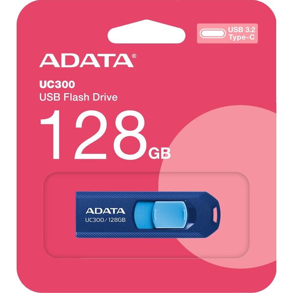 Pendrive ADATA ADATA Flash Disk 128GB UC300, USB-C 3.2, modrá