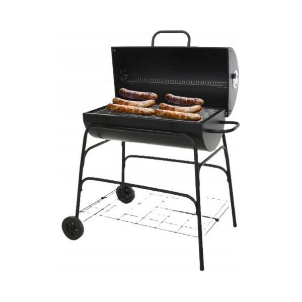 Koopman Grill węglowy cylindryczny na kółkach czarny 100 cm