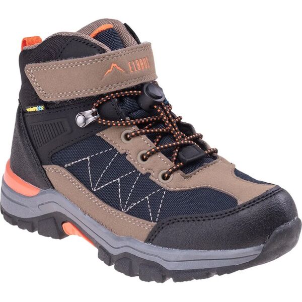 Elbrus Dziecięce buty Elbrus Alven Mid Wp Jr black/navy/brown/orange rozmiar 30