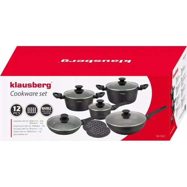 Klausberg ZESTAW 12 ELEM. GARNKÓW MARMURKOWYCH KLAUSBERG KB-7657