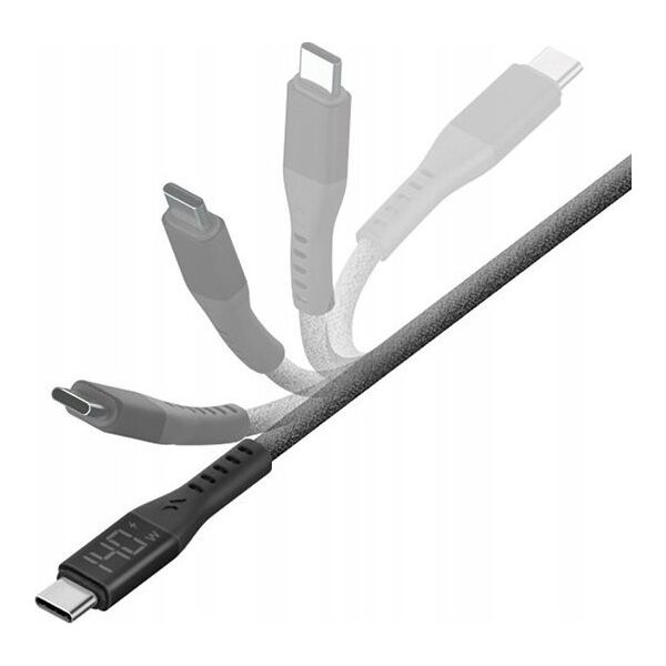 Kabel USB Energea USB-C - USB-C 1.5 m Czarny