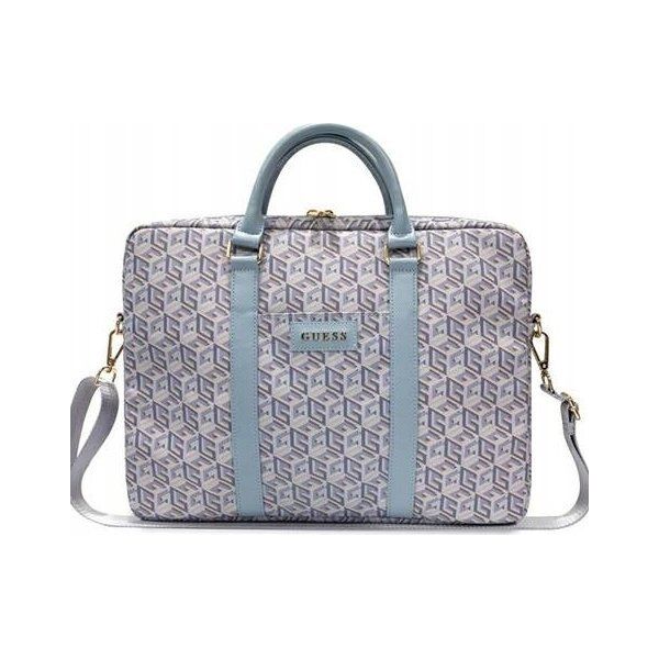 Torba Guess Guess GCube Stripes - Torba na notebooka 16" / 15" (niebieski)