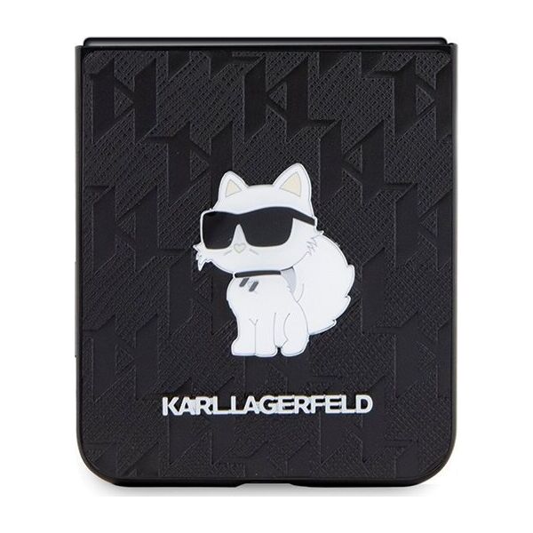Karl Lagerfeld Karl Lagerfeld KLHCZF5SAPCHNPK Z Flip5 F731 hardcase czarny/black Saffiano Monogram Choupette Pin