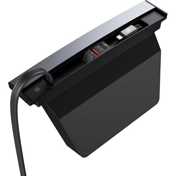 Baseus Hub Baseus T-Space z kablem USB-C do Lightning dla Tesla (czarny)