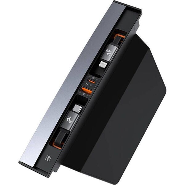 Baseus Hub Baseus T-Space z kablem USB-C do Lightning dla Tesla (czarny)