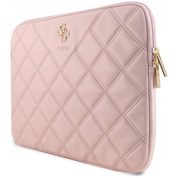 Etui Guess Guess Sleeve GUCS14ZPSQSSGP 14" różowy/pink Quilted 4G