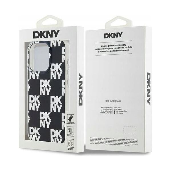DKNY DKNY DKHCP15LHDLCEK iPhone 15 Pro 6.1" czarny/black hardcase IML Checkered Mono Pattern