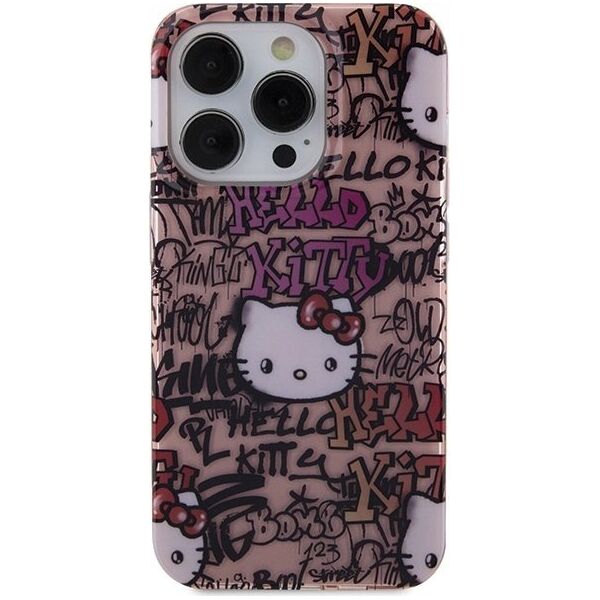 Sourcing Hello Kitty HKHCP14LHDGPTP iPhone 14 Pro 6.1" pink/pink hardcase IML Tags Graffiti