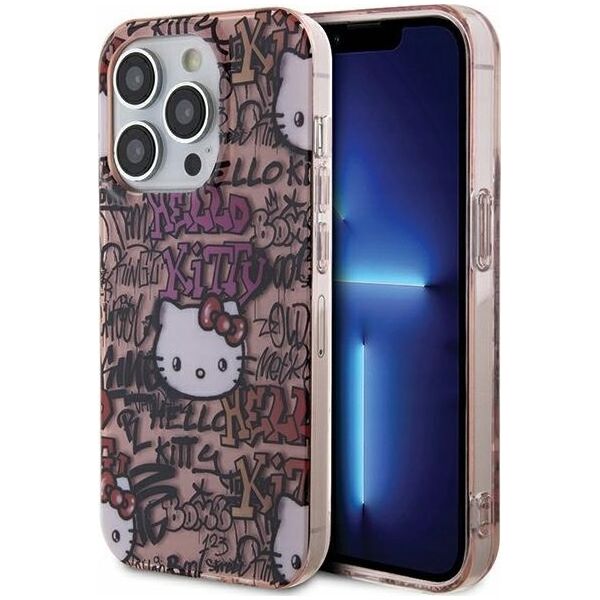 Sourcing Hello Kitty HKHCP14XHDGPTP iPhone 14 Pro Max 6.7" pink/pink hardcase IML Tags Graffiti