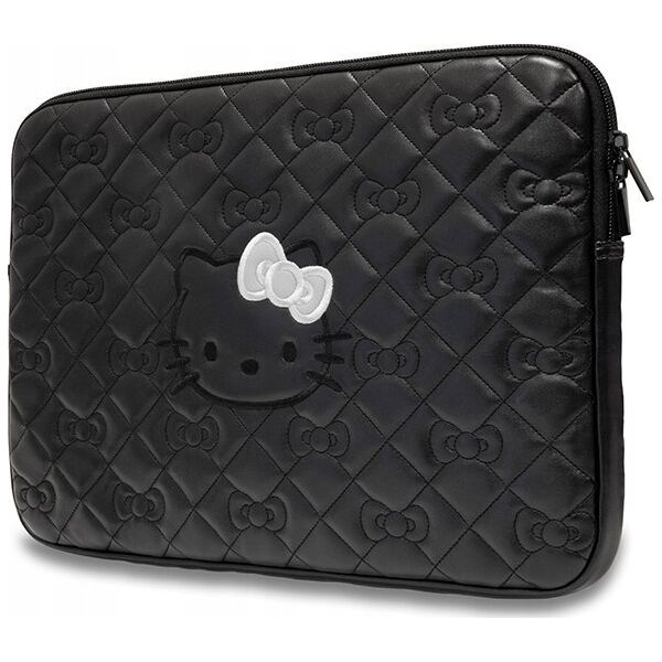 Etui Sourcing Hello Kitty Sleeve HKCSZPEKHBPK 14" black/black Zip PU Quilted Bows