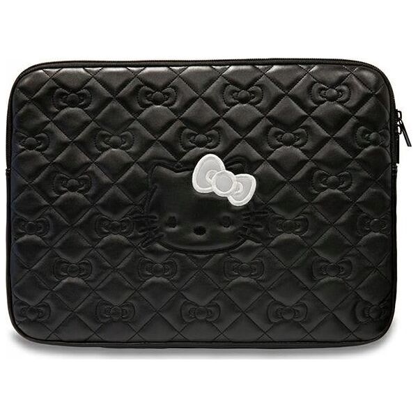 Etui Sourcing Hello Kitty Sleeve HKCSZPEKHBPK 14" black/black Zip PU Quilted Bows