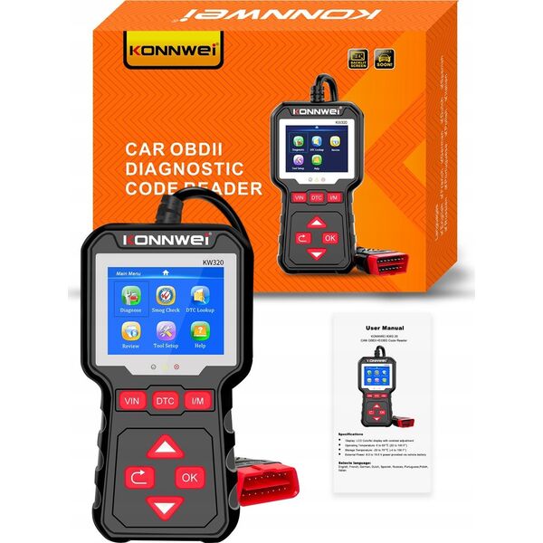 Konnwei Miernik diagnostyczny, skaner OBD2 Konnwei KW320