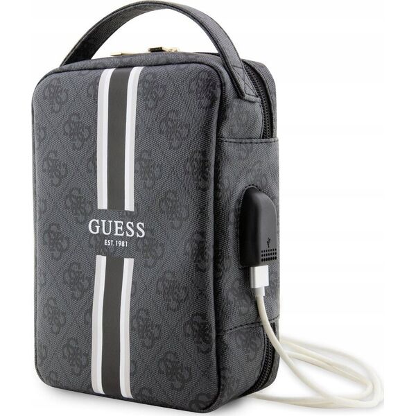 Guess Guess 4G Printed Stripes Travel Universal Bag - Organizer na akcesoria (Czarny)