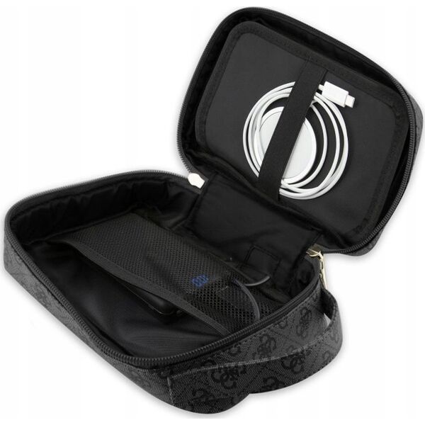 Guess Guess 4G Printed Stripes Travel Universal Bag - Organizer na akcesoria (Czarny)