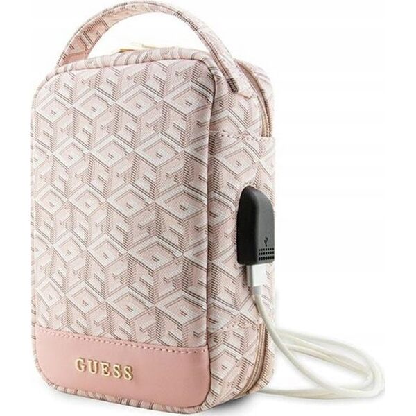 Guess Guess GCube Stripe Travel Universal Bag - Organizer na akcesoria (Różowy)