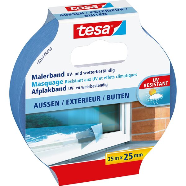 Tesa Tesa Masking Tape 25m x 25mm Preci.outdoor Blue 04440