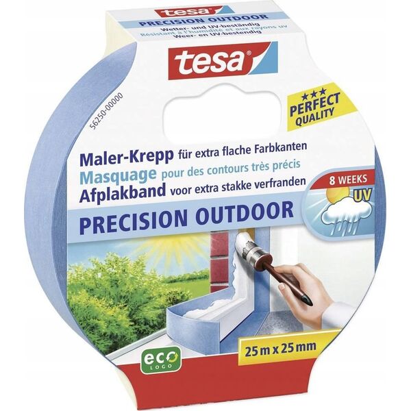 Tesa Tesa Masking Tape 25m x 25mm Preci.outdoor Blue 04440