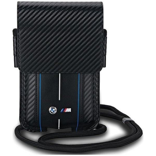 BMW BMW Carbon Blue Stripes Wallet Bag - Torebka na telefon (czarny)