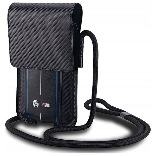BMW BMW Carbon Blue Stripes Wallet Bag - Torebka na telefon (czarny)