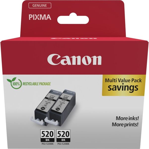Tusz Canon Canon ink double pack black PGI-520BK