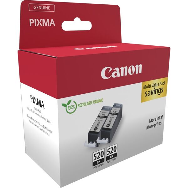 Tusz Canon Canon ink double pack black PGI-520BK