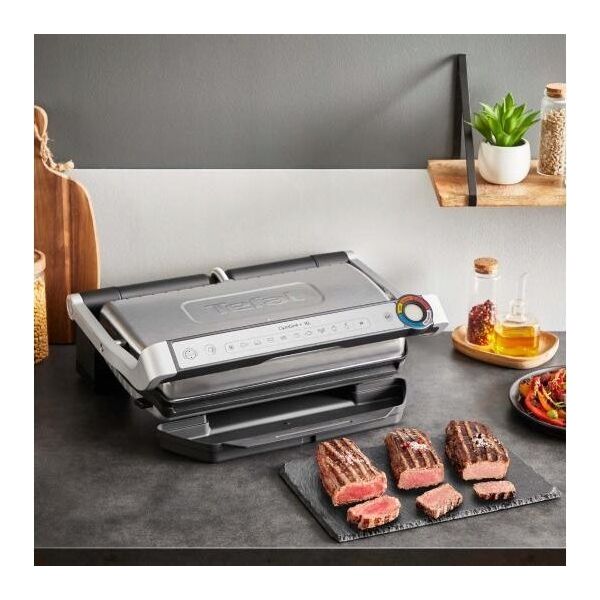 Grill elektryczny Tefal Tefal OptiGrill+ XL GC728D10 inteligentní gril, 9 programů, ukazatel propečení, měření tloušťky, odkapávací nádoba