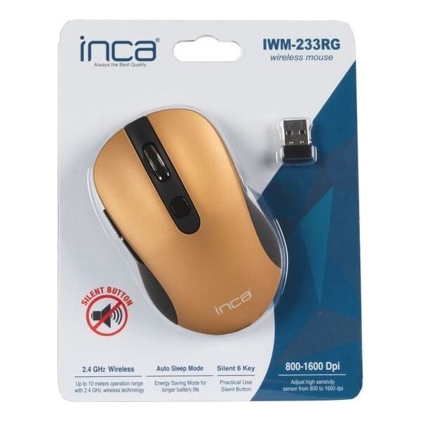 Mysz Triton Inca IWM-233RG myszka Oburęczny RF Wireless Optyczny 1600 DPI