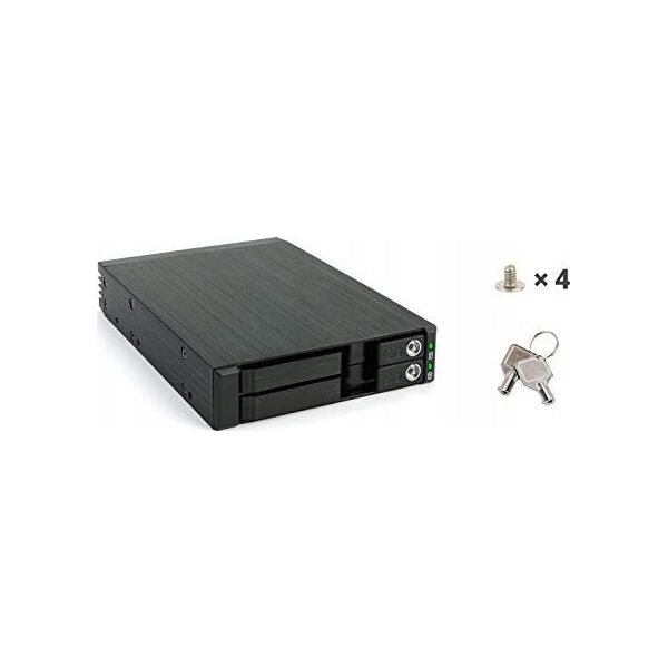 Kieszeń Fantec FANTEC MR-25DUAL, 2.5" SATA + SAS HDD/SSD removable frame, black