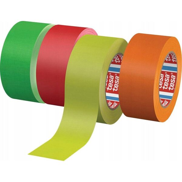 Tesa tesaband duct tape, 25m x 19mm, neon orange
