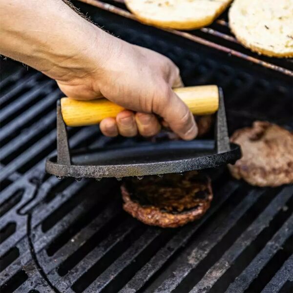 KingHoff PRASKA ŻELIWNA DO MIĘSA BURGERÓW 18 CM KINGHOFF KH-1759