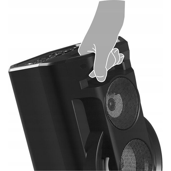 Głośnik Sven SVEN PS-680, juodas, power output 2x32.5W (RMS), TWS, Bluetooth, FM, USB, Micro SD, LED-display, RC, lithium battery, SV-020187