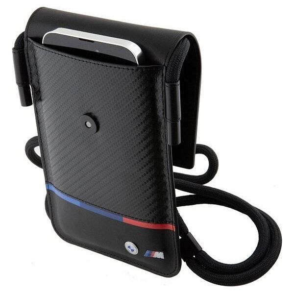 BMW Torebka BMW BMOWBPUCARTCBK Wallet Bag czarny/black Carbon Tricolor Line