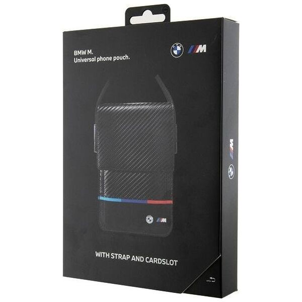BMW Torebka BMW BMOWBPUCARTCBK Wallet Bag czarny/black Carbon Tricolor Line