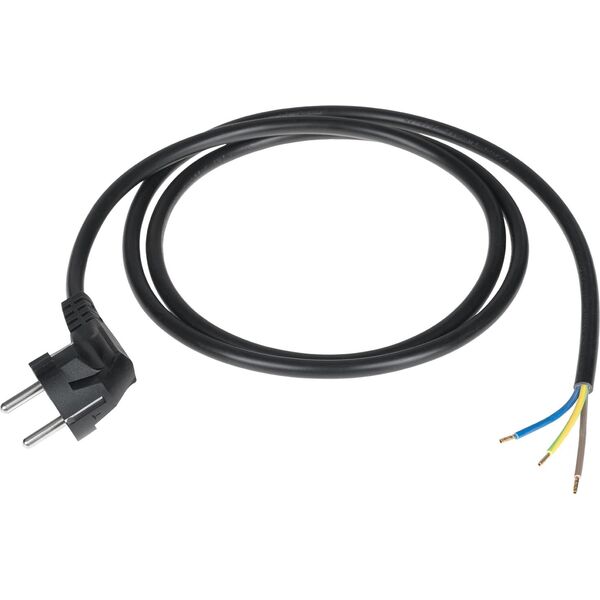 Listwa zasilająca Inne Przewód zasilający 3x1,5mm czarny 3m z wtyczką kątową