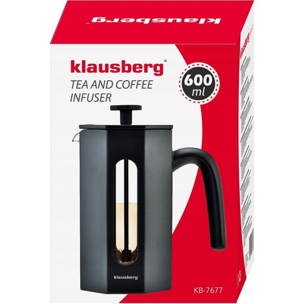 Klausberg ZAPARZACZ DO KAWY/HERBATY 0,60L FRENCH PRESS KLAUSBERG KB-7677