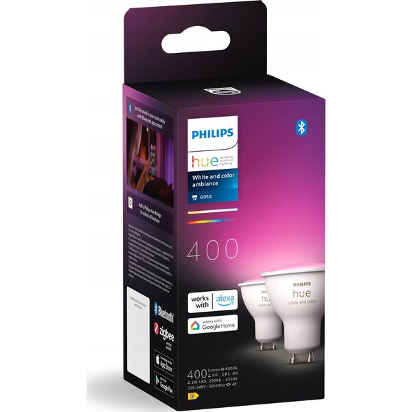 Signify Philips Hue White & Col. Amb. GU10 Doppelpack 2x350lm*