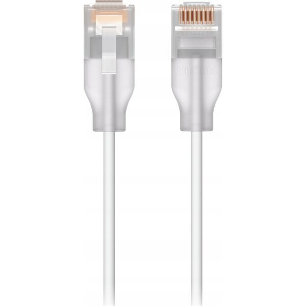 Ubiquiti UACC-Cable-Patch-EL-1M-W kabel sieciowy Półprzezroczysty, Biały Cat6