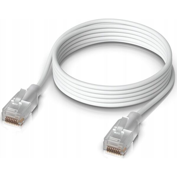 Ubiquiti UACC-Cable-Patch-EL-1M-W kabel sieciowy Półprzezroczysty, Biały Cat6
