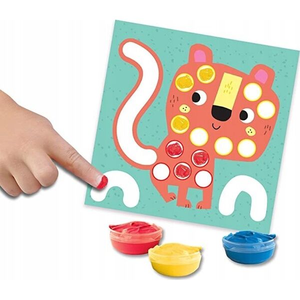 SES SES My first 3 in 1 fingerpainting set with colouring and sticking shapes