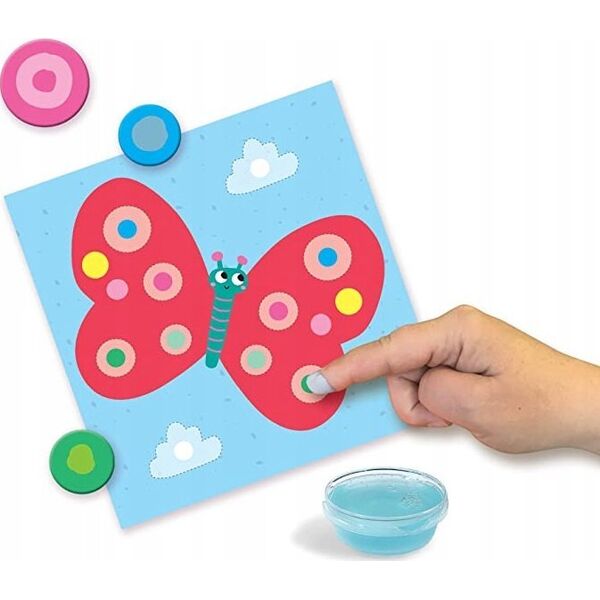 SES SES My first 3 in 1 fingerpainting set with colouring and sticking shapes