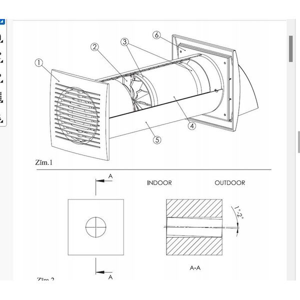 Europlast WALL RECUPERATOR E-EXTRA DN125 EER125S