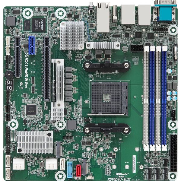 ASRock ASRock Mainboard X570D4U-2L2T/BCM micro-ATX Sockel AM4 Single