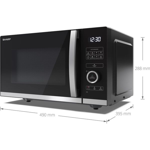 Kuchenka mikrofalowa Sharp Sharp YC-QS254AE-B Mikrowelle 25L schwarz/silber