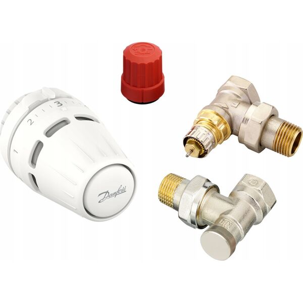 Danfoss Zestaw 3-elementowy Regus RA nakrętka +RA-N+RLV-S 15 kątowy